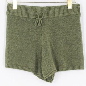Sage The Label Knit Shorts Drawstring Waist Size M Olive Green
